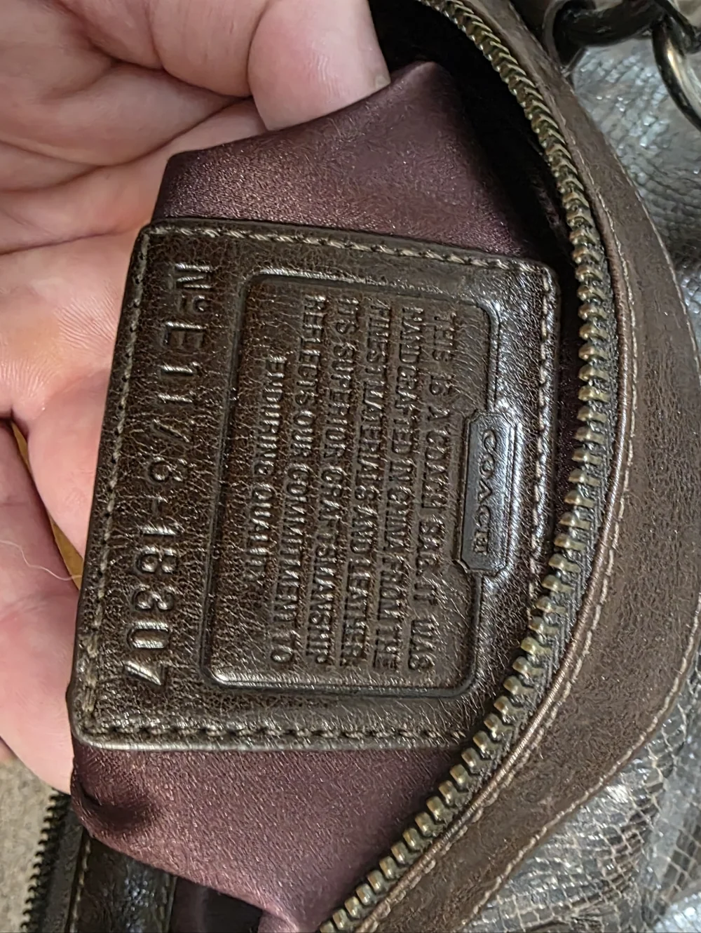 Coach Kristin ,black Python With Gunmetsl Hardware - Picture 11 of 16